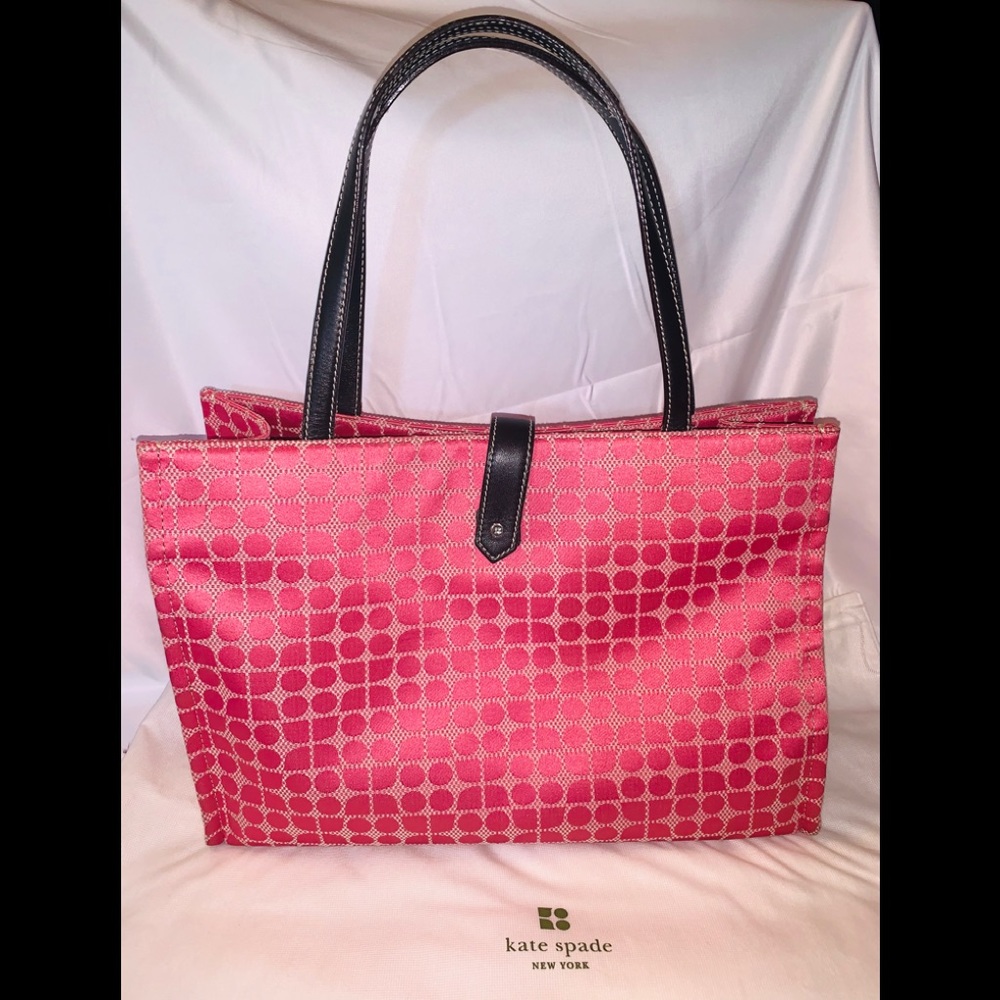 Kate Spade Pink and Cream Fabric Tote